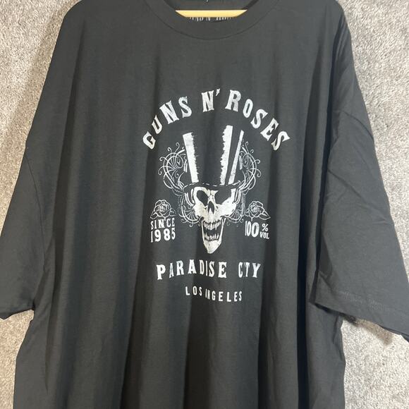 Guns N' Roses Men’s 5XL Graphic Band Tee Black Cotton Short Sleeve T-Shirt Rock - Picture 5 of 10
